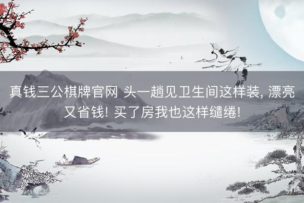 真钱三公棋牌官网 头一趟见卫生间这样装, 漂亮又省钱! 买了房我也这样缱绻!